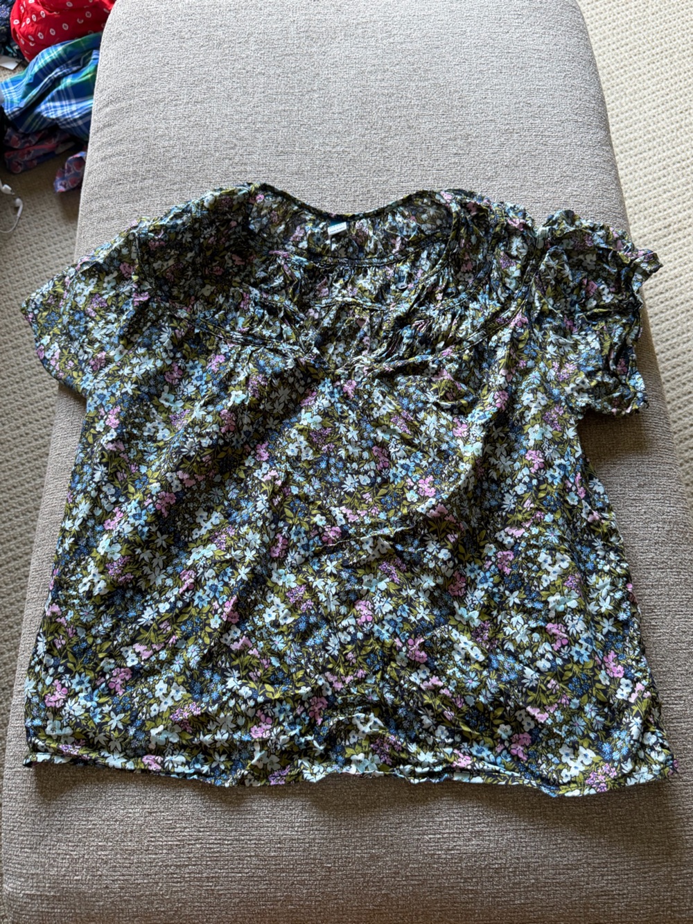 Old Navy Floral Peasant Blouse in Black, Olive, Pink, Blue